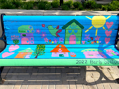 Downtown Iowa City Bench by Barbara Santucci